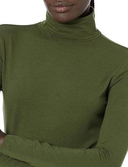 Green Turtleneck Long Sleeve Top image 1